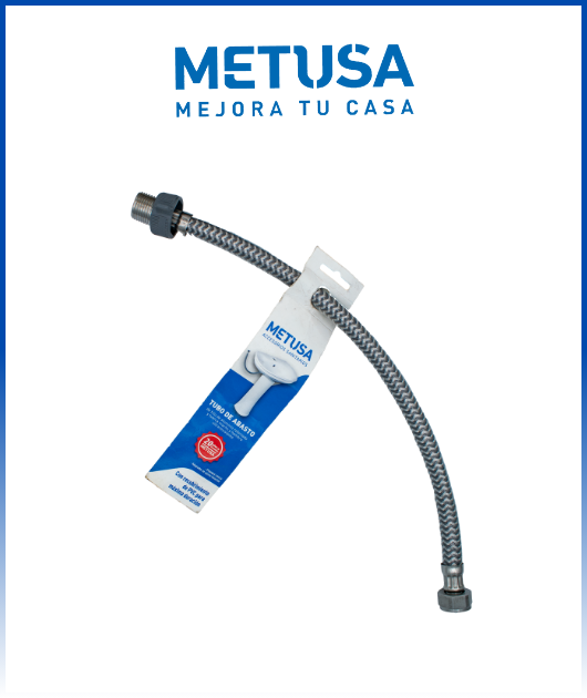 (MAST503R) TUBO ABASTO ALUM.TRENZ.C/REF.NYLON 1/2 X 1/2 X 40 M-H(100) METUSA
