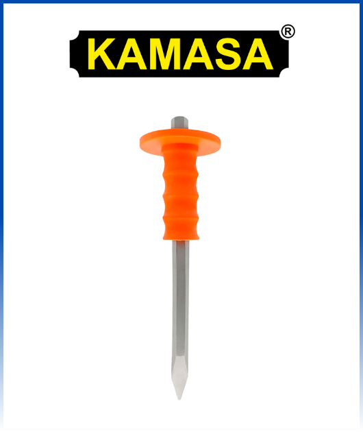 (KM092) CINCEL D/FIERRO PUNTA CON GRIP 12