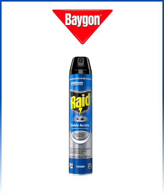 RAID SPRAY DOBLE ACCION 400ML
