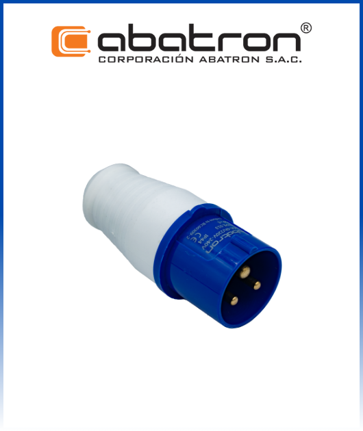 (AB-013) ENCHUFE INDUSTRIAL IP44 2P+T 16A 220-240V ABATRON