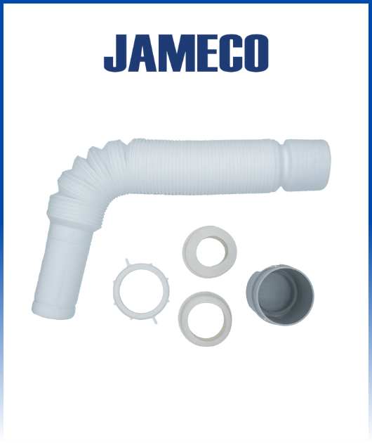 (200261)TRAMPA PLASTICA 1-1/2  X 1-1/4 TODO FLEXIBLE C/ADAPTADOR JAMECO (BOLSA)
