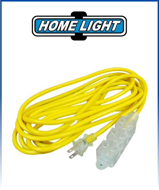 EXTENSION C/3 TOMAS C/FOCO D/NEON 30MT HOME LIGTH
