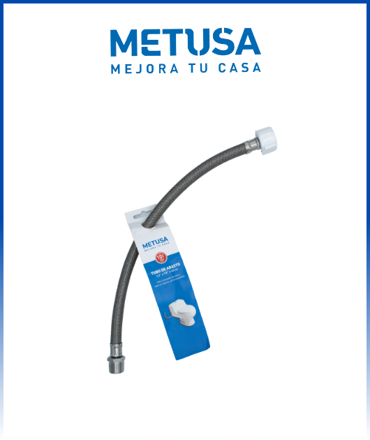 (MAST816) TUBO ABASTO VINIL TRENZ. 1/2x7/8 x 40 PL X 40 M-H DN10 (100) METUSA
