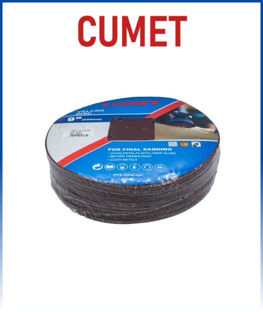 CUMET DISCO LIJA VELCRO GRIT 180 H8 9