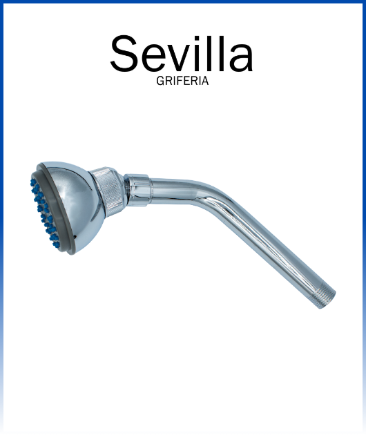 CABEZA D/DUCHA OMEGA AZUL T-26D  SEVILLA C/BRAZO