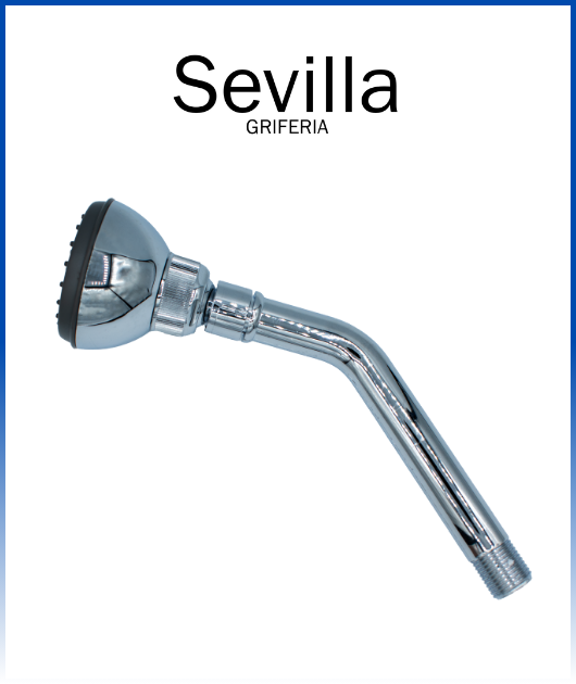 CABEZA D/DUCHA OMEGA GRIS T-26A  SEVILLA C/BRAZO(BEYSA)