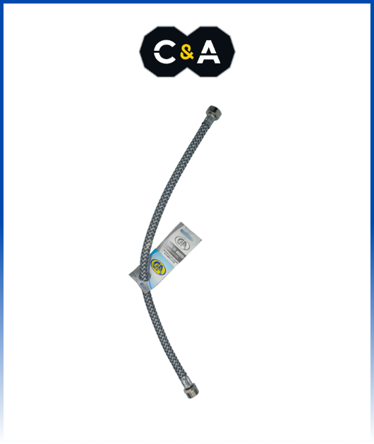 TUBO DE ABASTO TRENZADO 7/8 X 50 CM  R/PVC C&A