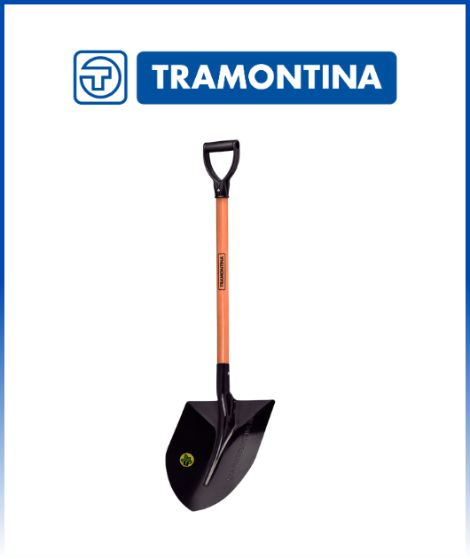 (77460434) PALA REDONDA C/MANGO 71CM. ECOLOGICA TRAMONTINA