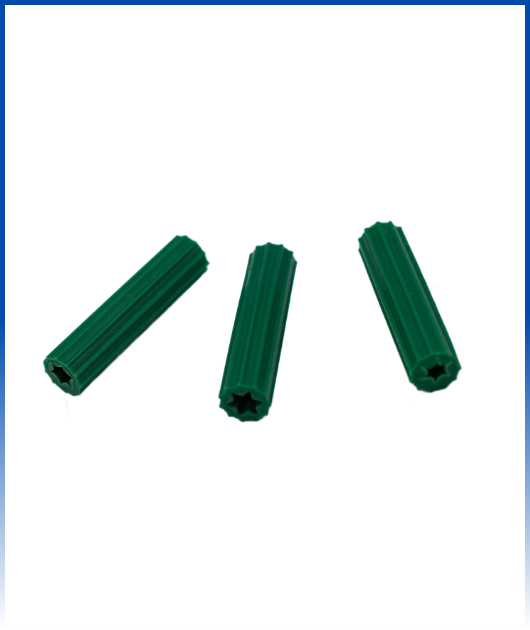 TARUGO  PLASTICO PVC 1/4  VERDE  (PQTE. 1000)
