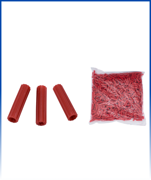 TARUGO PLASTICO PVC 3/16 ROJO (PQTE. 1000 )