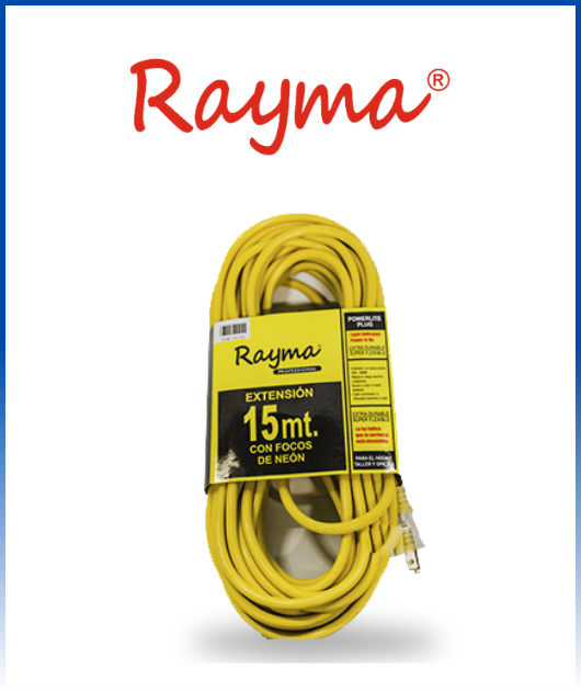 EXTENSION RAYMA PROFESSIONAL C/3 TOMAS 15 MTS. 