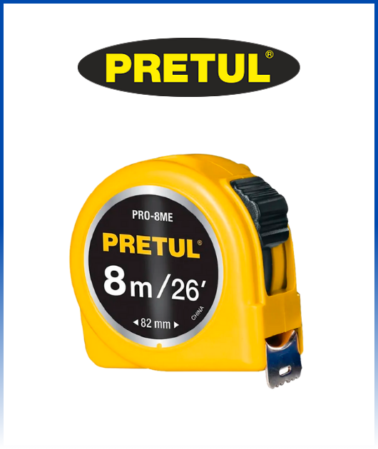 (21603) WINCHA AMARILLA 8 MTS. PRETUL 