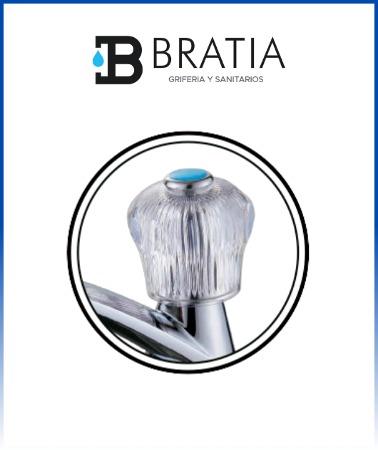 LLAVE P/LAVATORIO FLORENZIA ACRILICO F-3 BRATIA (80)