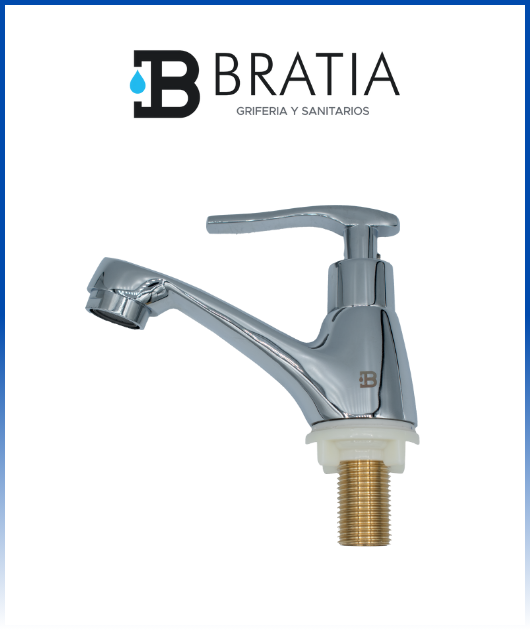 (100101) LLAVE P/LAVATORIO BARCELONA PLUS B-05 BRATIA