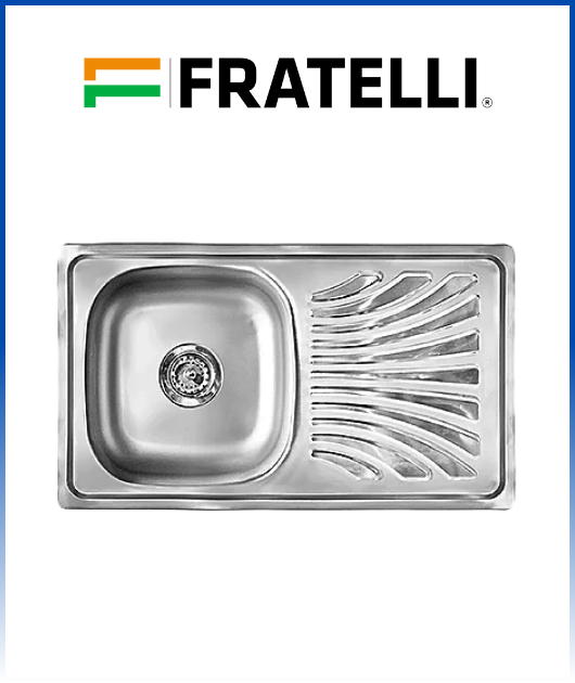 LAVADERO INOXI 96 X 43 C/DESAGUE (LAS9643A) FRATELLI