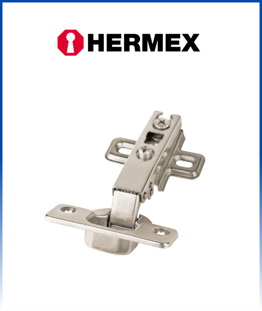 (43157) BISAGRA BIDIMENSIONAL 110º COBERTURA COMPLETA (LATERAL)(6PAR)HERMEX