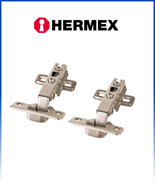 (43161) BISAGRA BIDIMENSIONAL 110º COBERTURA MEDIA (CENTRAL)(6PAR)HERMEX