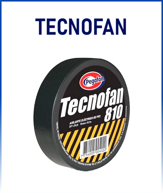TECNOFAN 810 NEGRO 3/4 X 20 YDS TECNOFAN