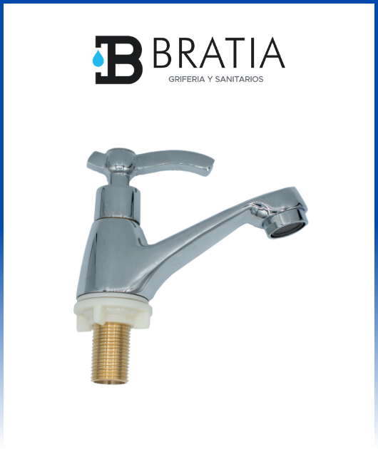 (100099) LLAVE P/LAVATORIO BARCELONA PLUS B-03 BRATIA
