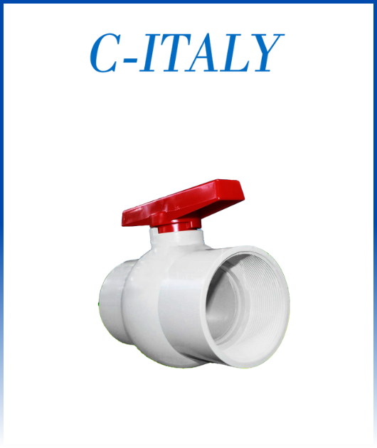 VALVULA ESFERICA PVC 1/2 S/PRESION C-ITALY (100UND)