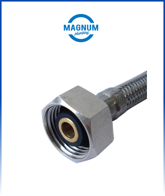 TUBO DE ABASTO MAGNUM H 1/2  M1/2 40 CM- 0140M12H12 SA A. INOX