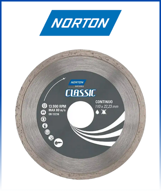 DISCO DIAMANTADO CLASSIC CONTINUO 4-1/2X7/8  NORTON 