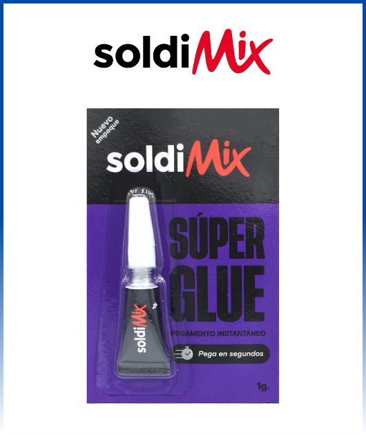 SOLDIMIX INSTANTANEO SUPER GLUE X 1GR. BLIZTER (12 UNI.)(CAJA 20)
