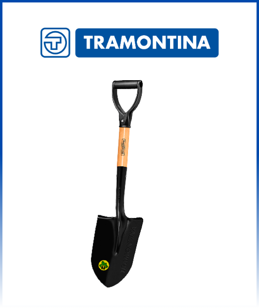 (77459434) PALA PUNTA HUEVO, MANGO MADERA 71CM  TRAMONTINA