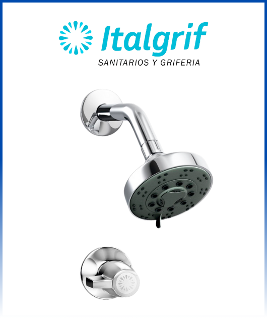 (GR70Q100)  LLAVE DUCHA C/SALIDA TECNO CR-CABO BLANCO ITALGRIF