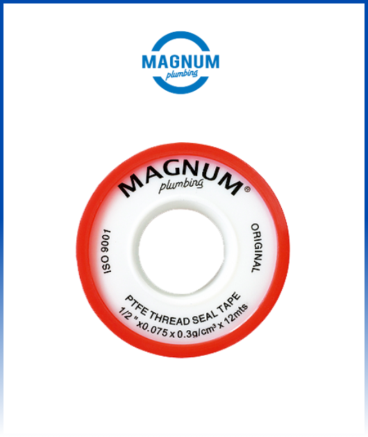 CINTA TEFLON MAGNUM 1/2*0.075*0.3G/CM* 12MTS.   MEDIO ROJA (250)
