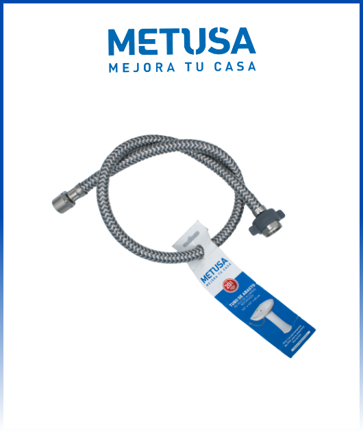 (MAST535R) TUBO ABASTO ALUM RENZ. REF.NYLON 1/2 X 1/2 X 80 CM (50) METUSA