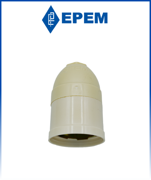 (K320310) SOCKET E27 MARFIL BAKELITA EPEM (100 PZAS. X CAJA)