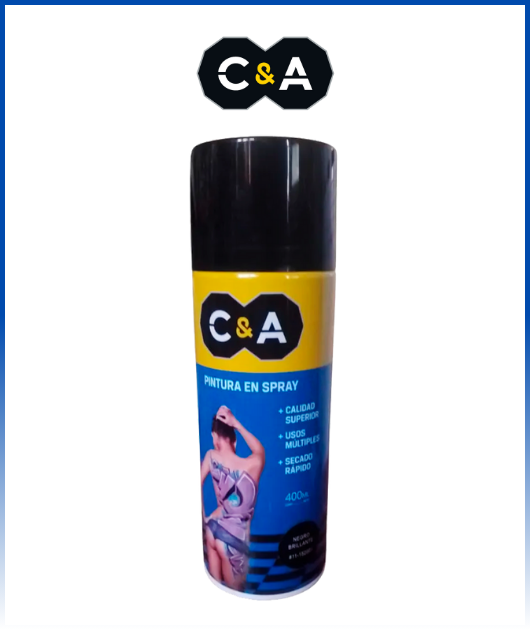 PINTURA SPRAY NEGRO BRILLANTE # 11 C & A