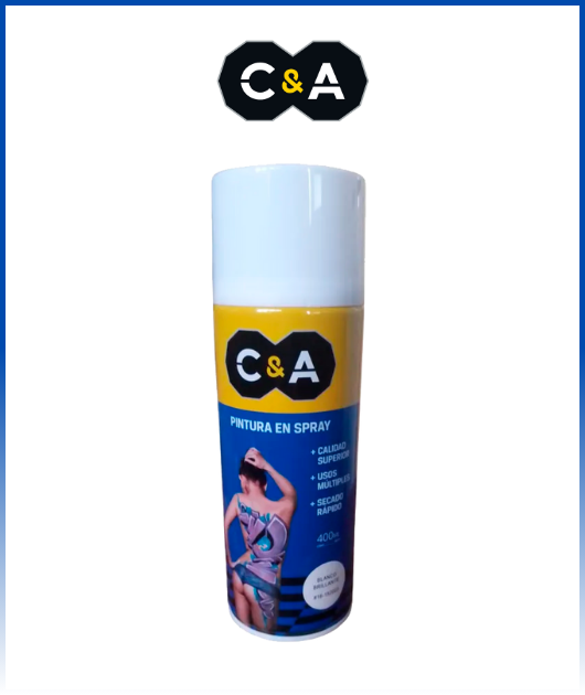 PINTURA SPRAY BLANCO BRILLANTE # 16 C & A