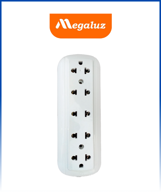 TOMACORRIENTE 5 ENTRADAS  MEGALUZ