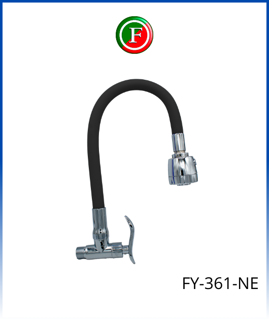 (FY-361-NE)  PICO GANZO FLEXIBLE COLOR NEGRO DE 1/2 FORTALY