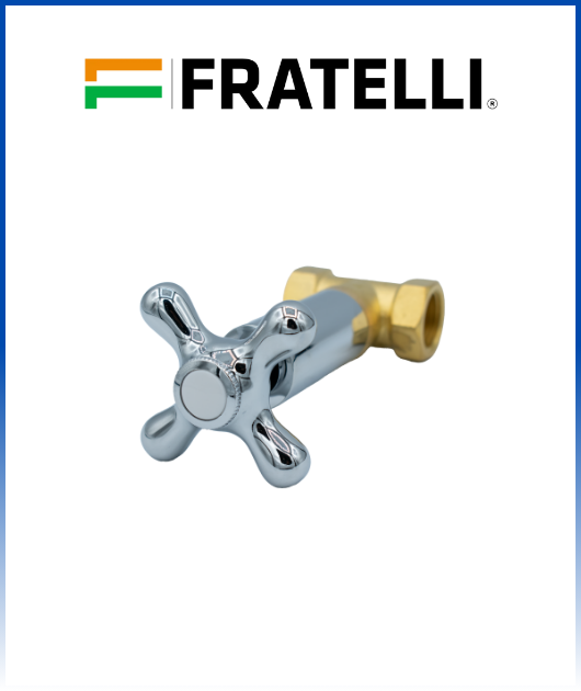 LLAVE P/DUCHA 1/2 PERILLA CRUZ NEW STYLE 3019 FRATELLI