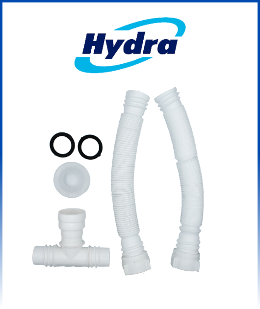TRAMPA CORRUGADA BLANCA DOBLE POZA HYDRA