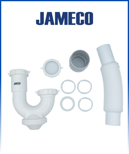 (200160) TRAMPA PLASTICA 1-1/2 * 1-1/4 C/REGIS. SALIDA FLEXIBLE JAMECO