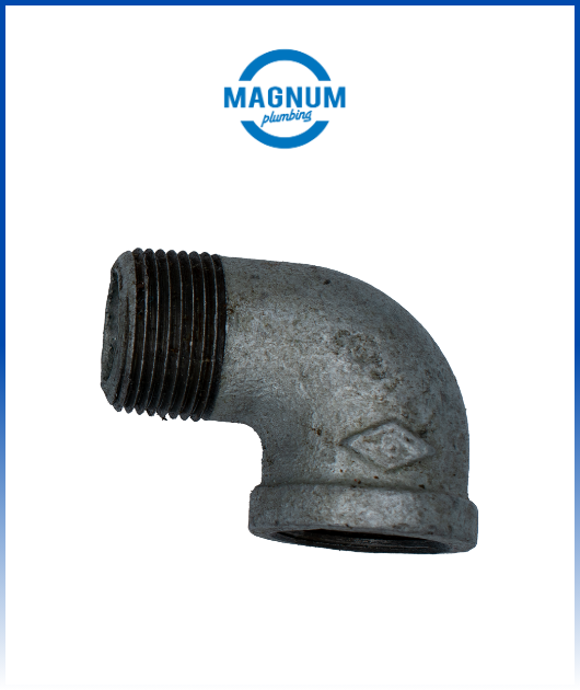 CONEX. FE. GALV. 150 LB MAGNUM CODO CACHIMBO 90A  X 1