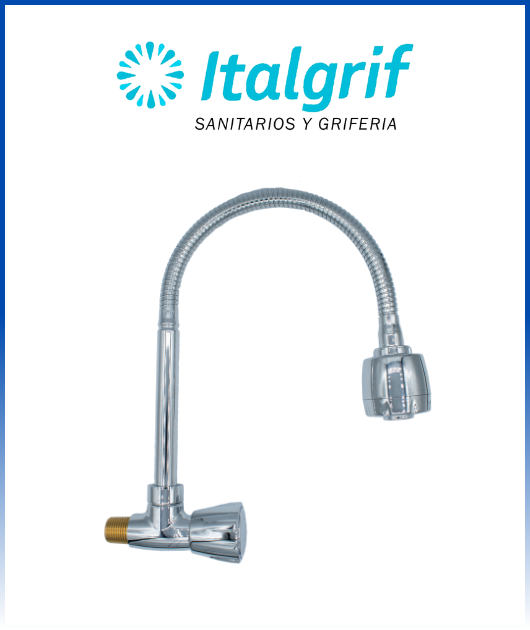 (GR02J000) ITALGRIF LLAVE LAVADERO PARED C/P FLEX BARU CR