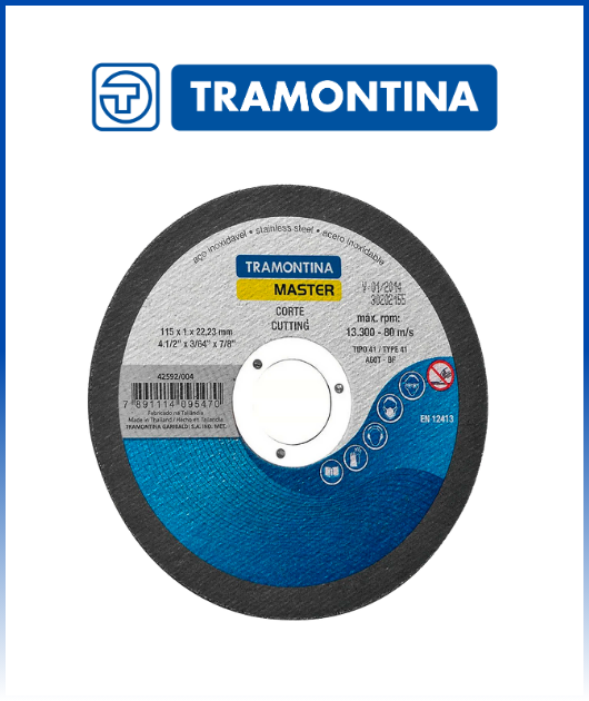 (42592007) DISCO FINO DE CORTE P/ACERO INOX 7 TRAMONTINA