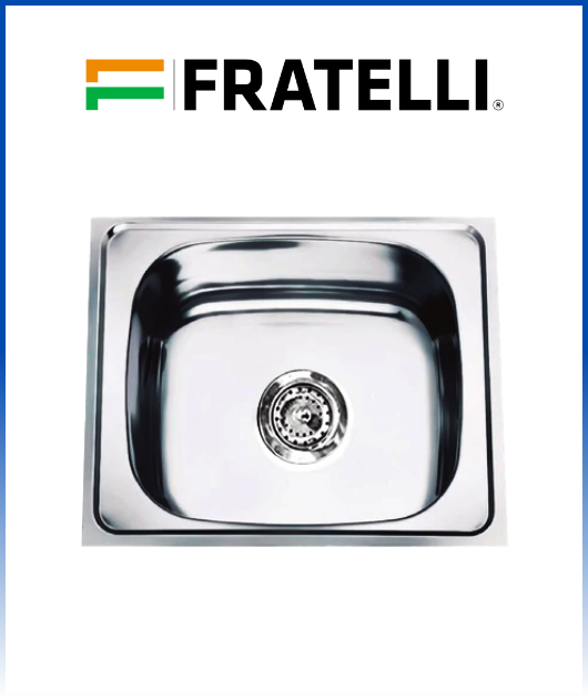 LAVADERO STAINLESS PESADO FT - 50 X 40 C/DESAGUE PREMIUM  FRATELLI