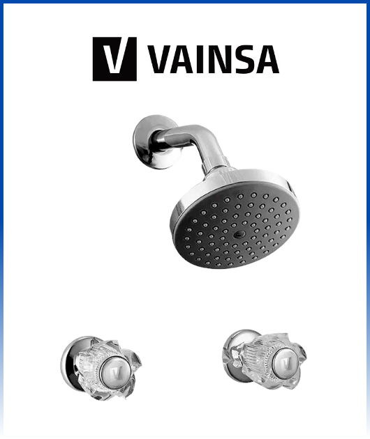 (M85G3E00) MEZ DUCHA 2LL CRISTAL S/ESP STD AGE CROM VAINSA G