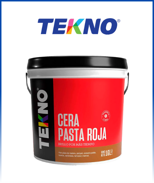 CERA EN PASTA ROJO 1 GALON TEKNO