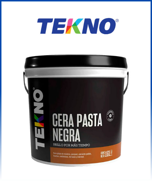 CERA EN PASTA NEGRA BALDE PLASTICO 3.785 LT TEKNO