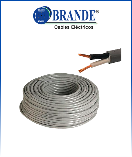 BRANDE CORDON VULCANIZADO NLT 2 X 16 AWG 100MT