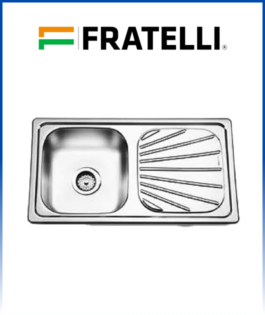 LAVADERO STAINLESS FT 90 X 46 C/DESAGUE FRATELLI NUEVO