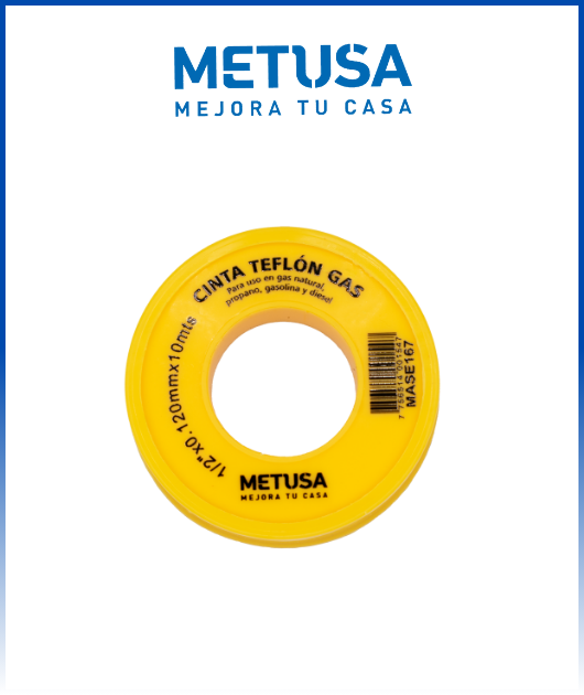 (MASE167) CINTATEFLON P/GAS 1/2 X 0.120 X10MTR(1000) METUSA