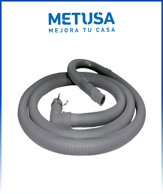 (MASE188V2) MANGUERA DE DRENAJE P/LAVADORA 2.5 METROS (25)METUSA